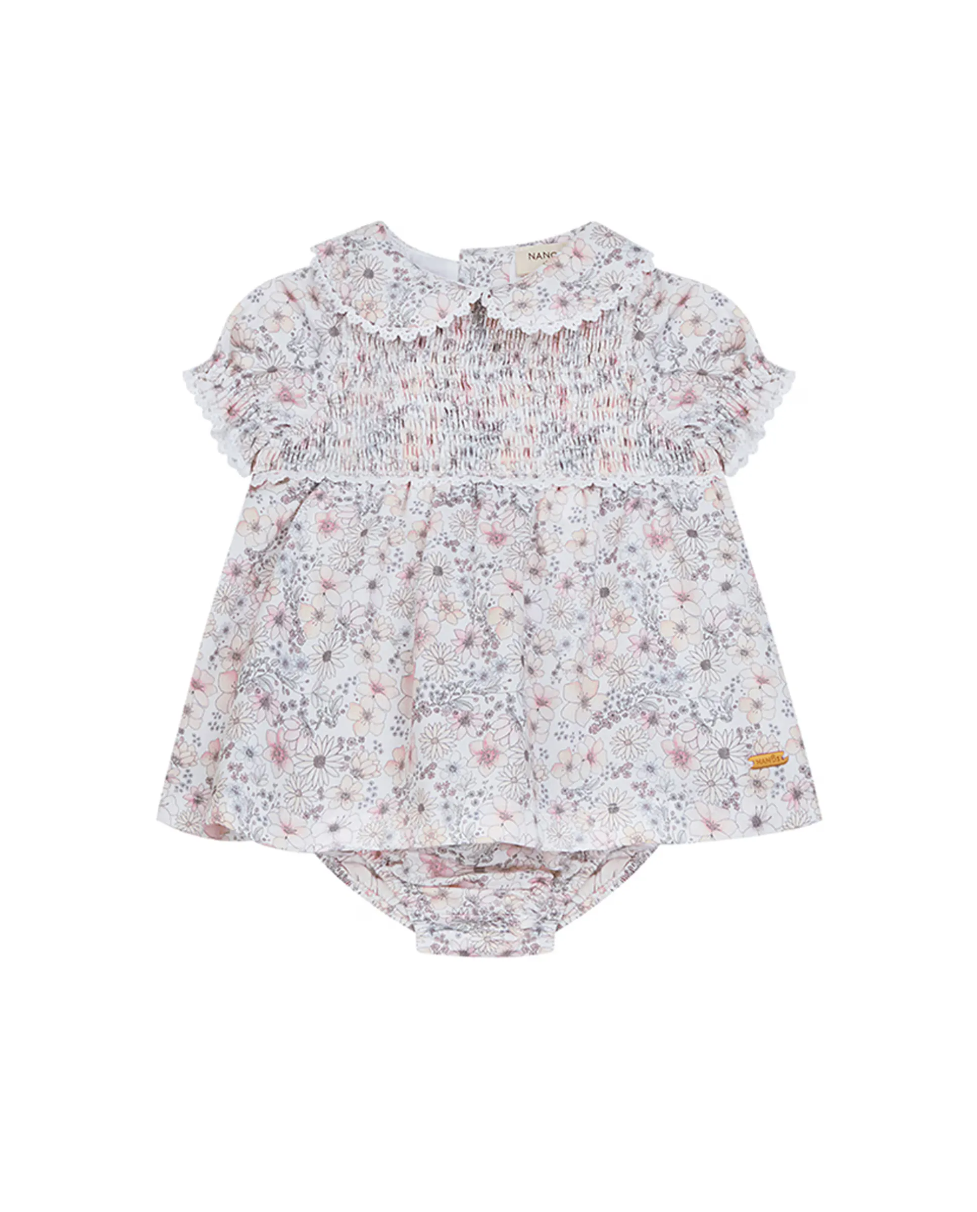 

Платье Mini con Braguita de bebé niña NANOS, розовый