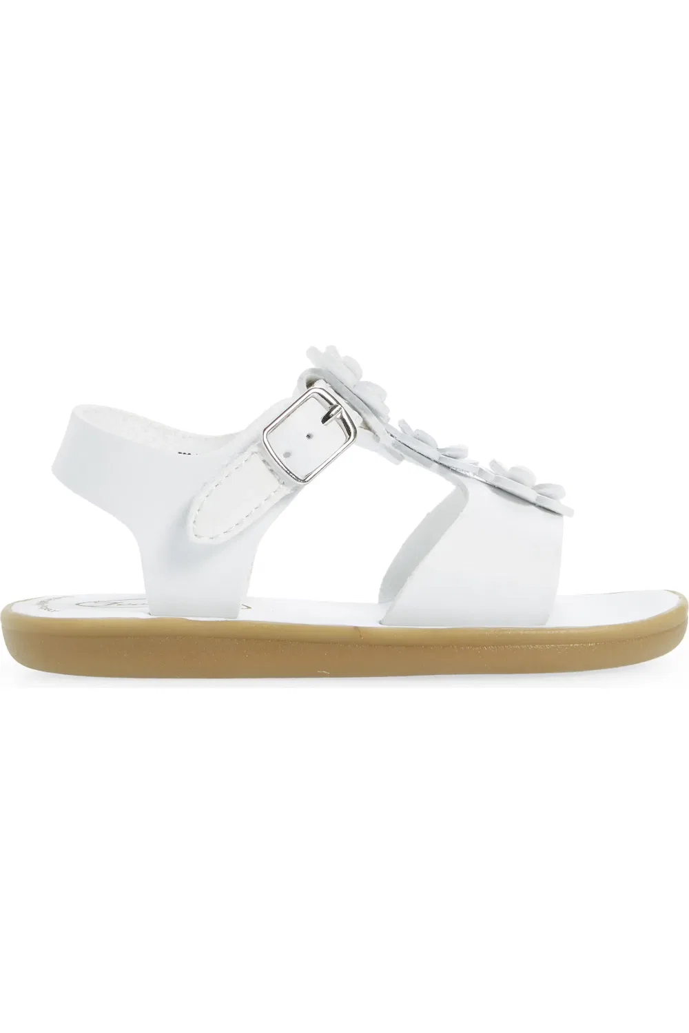 Детские сандалии цветочные водонепроницаемые Jasmine Footmates, White Micro — фото 3