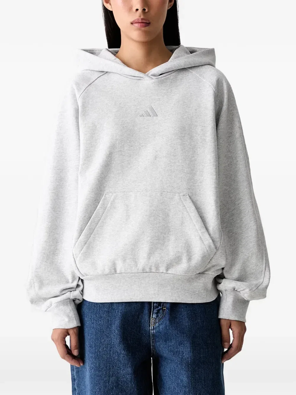Толстовка с маленьким логотипом Kit Adidas, серый