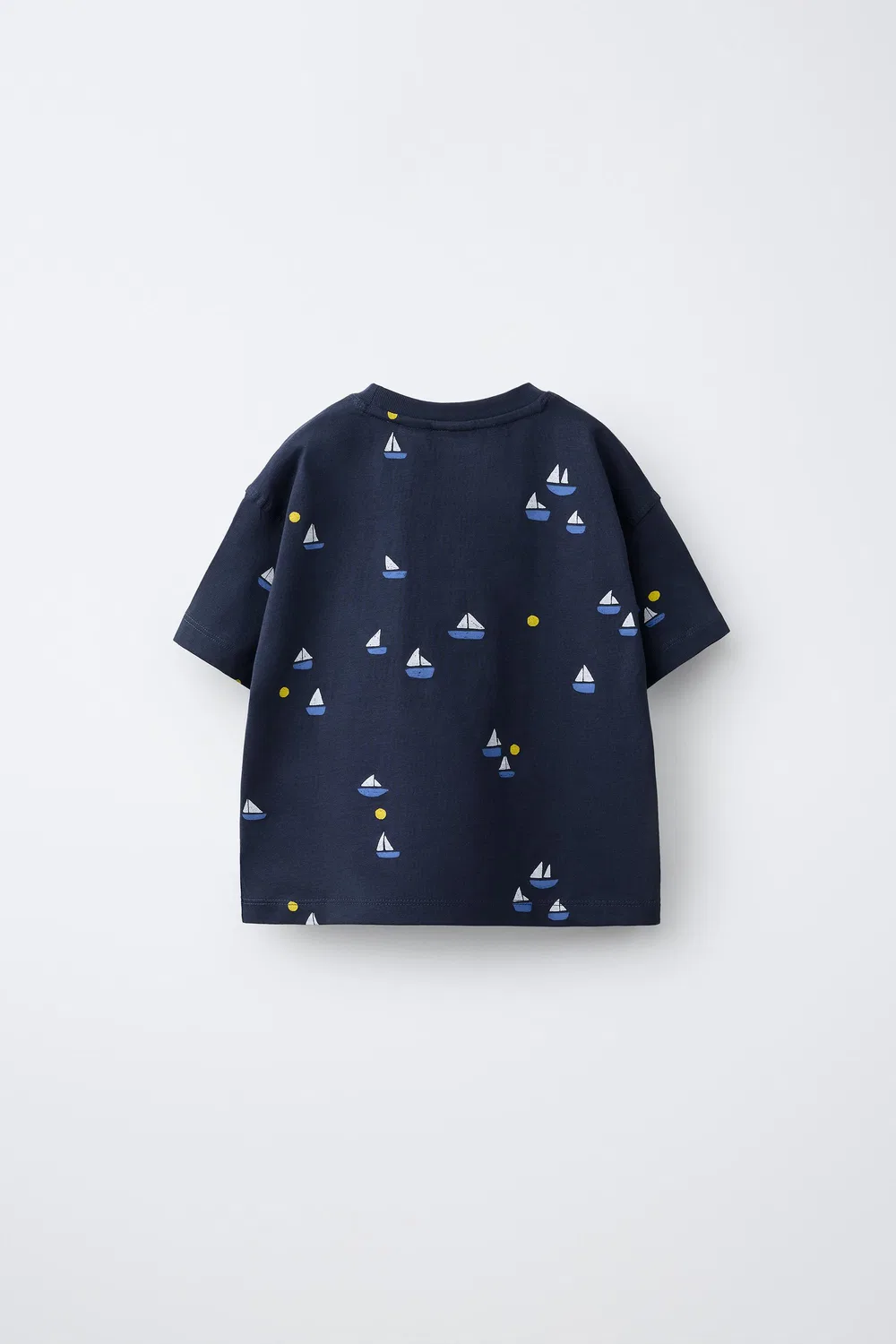 Футболка с принтом лодки ZARA, Navy Blue — фото 2