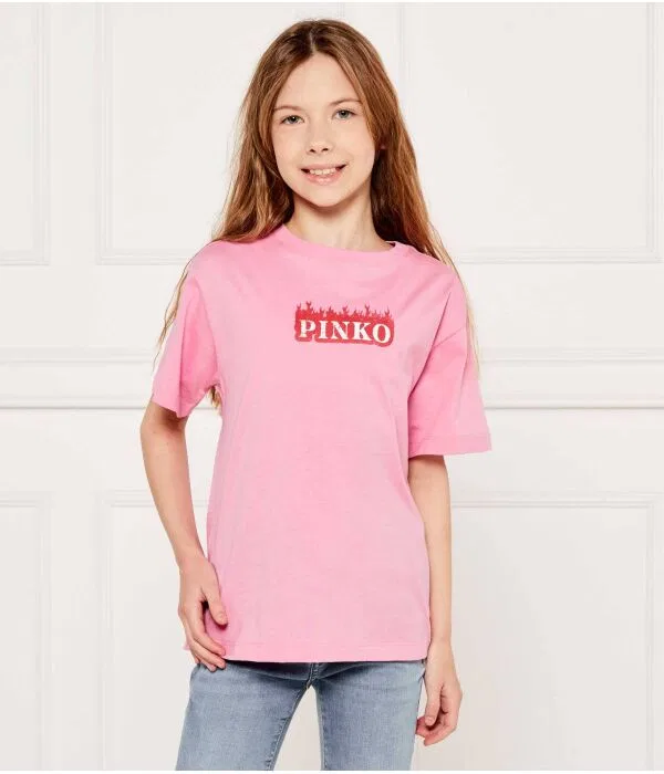 Детская футболка для девочек хлопковая Oversize Fit Pinko Up, Rosa