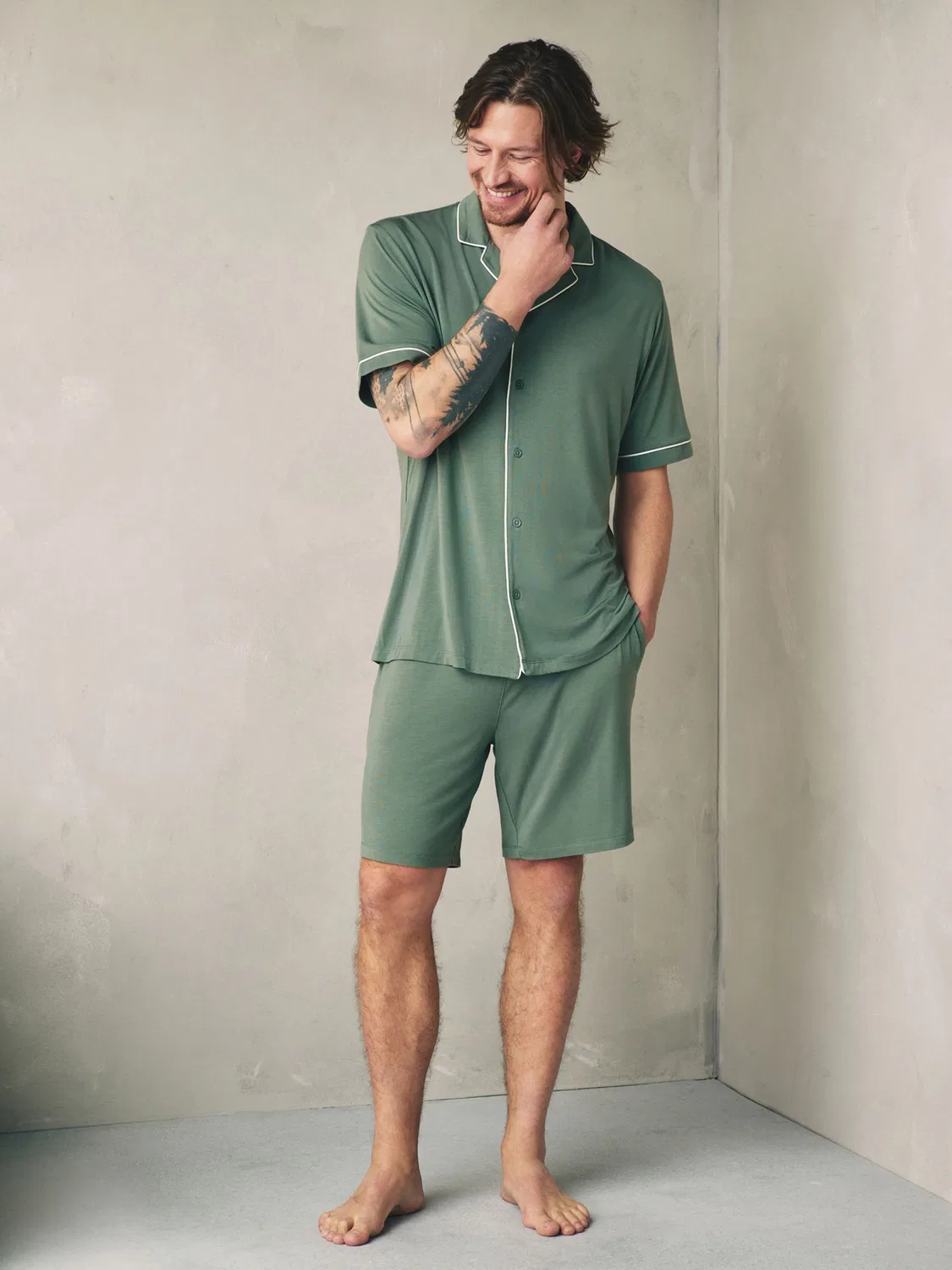 Пижама из TENCEL, короткий рукав Next, зеленый