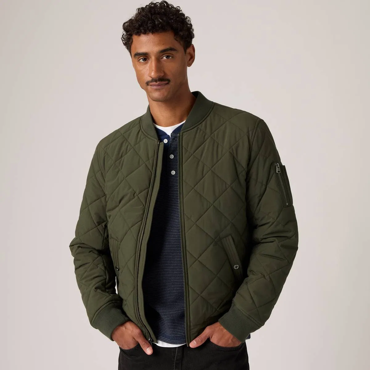 Стеганая куртка-бомбер Levi's, Olive - Green