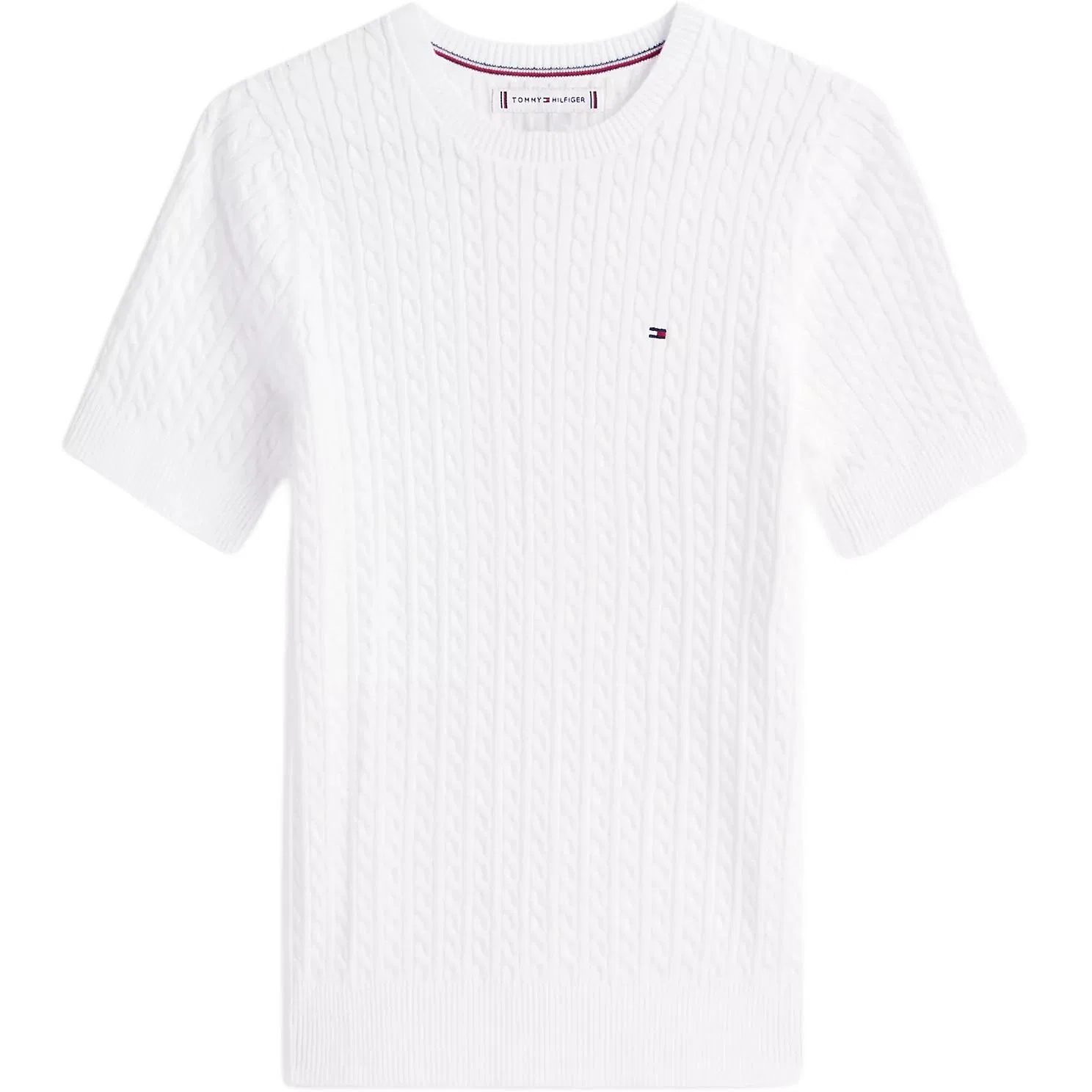 Женский свитер с круглым вырезом Tommy Hilfiger, White YBL