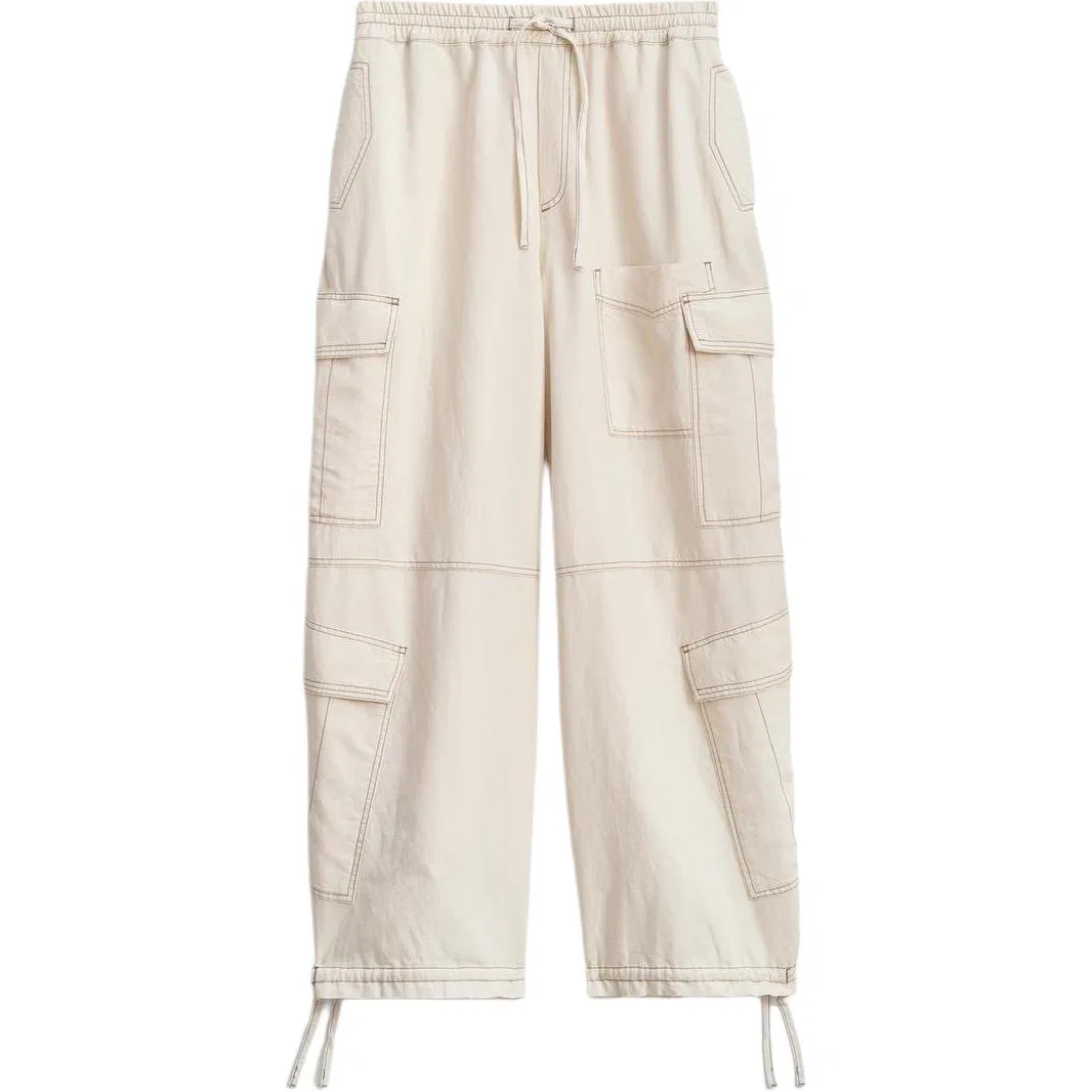 ZARA Мужские карго-брюки Raw White