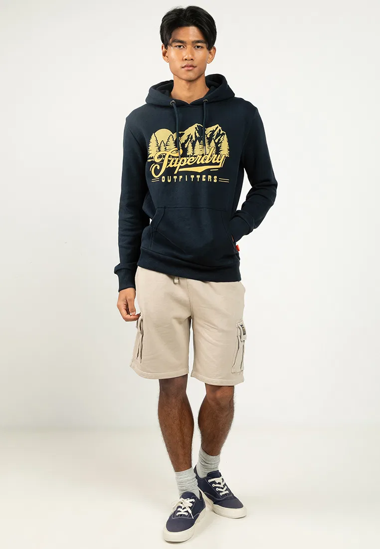 Худи, Outfitters Superdry, темно-синий — фото 4