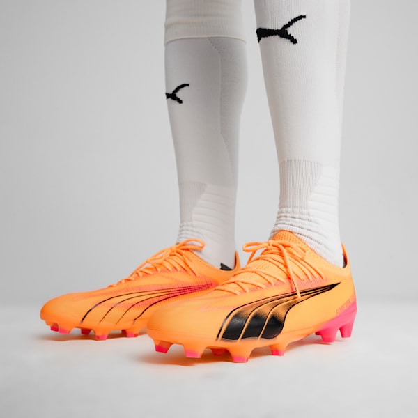 Мужские футбольные бутсы для игры на твердом/искусственном грунте Ultra Ultimate Puma, оранжевый — фото 3