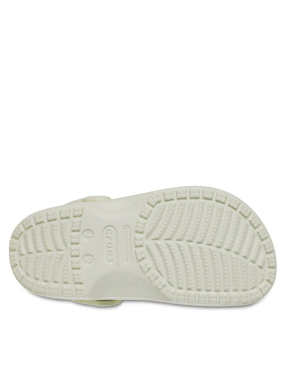 Мюли цвета экрю для девочки Classic Clog Crocs, кремовый — фото 4
