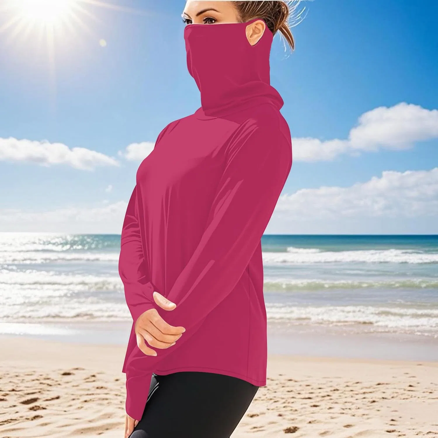 Мужская футболка с защитой от солнца UPF 50+, B-hot Pink — фото 3