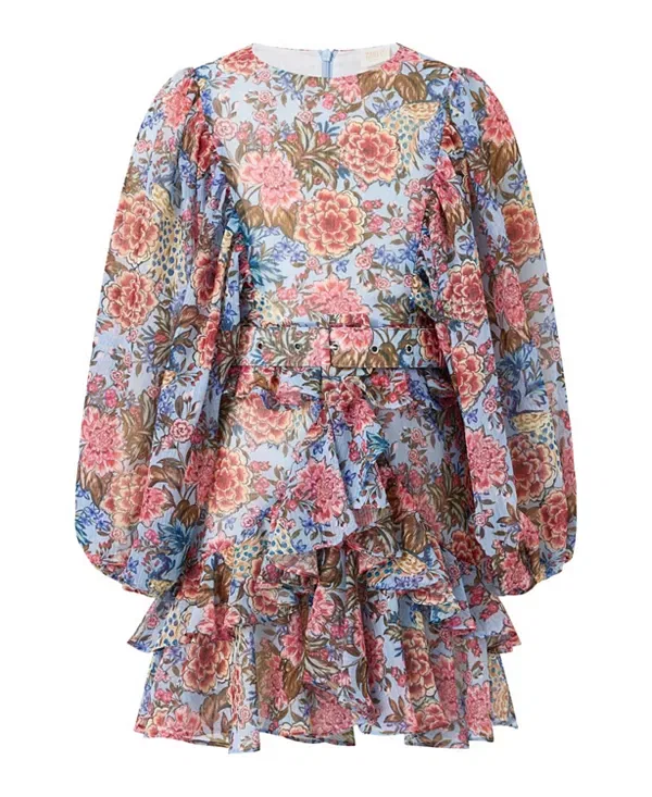 Детское платье для девочек с длинным рукавом Iliana Sleeve Mini Dress Marlo Kids, Floral