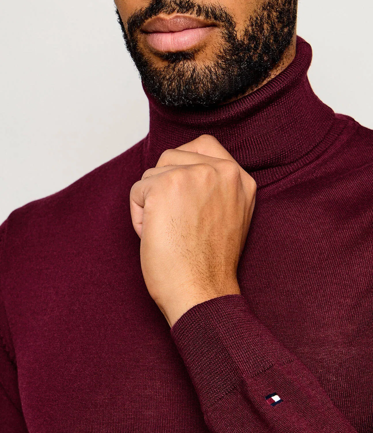 Водолазка из шерсти Tommy Hilfiger, Bordeaux — фото 4