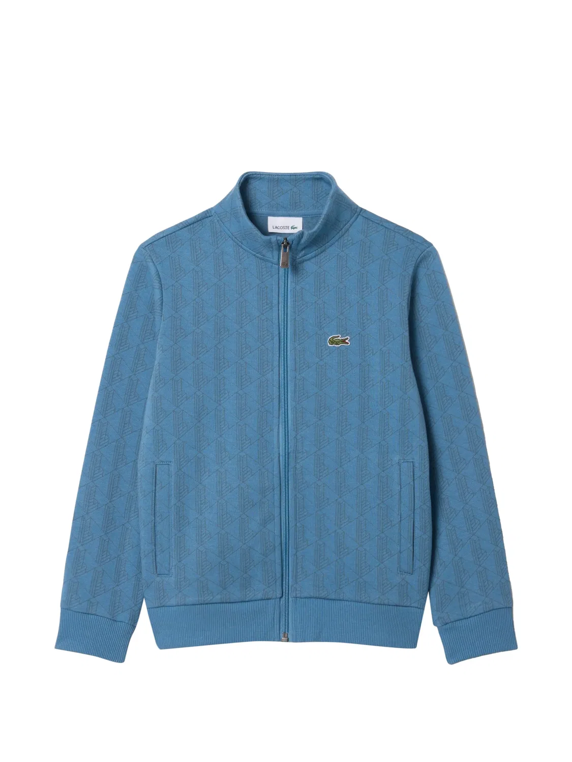 Толстовка на молнии с узором монограммы Lacoste, синий