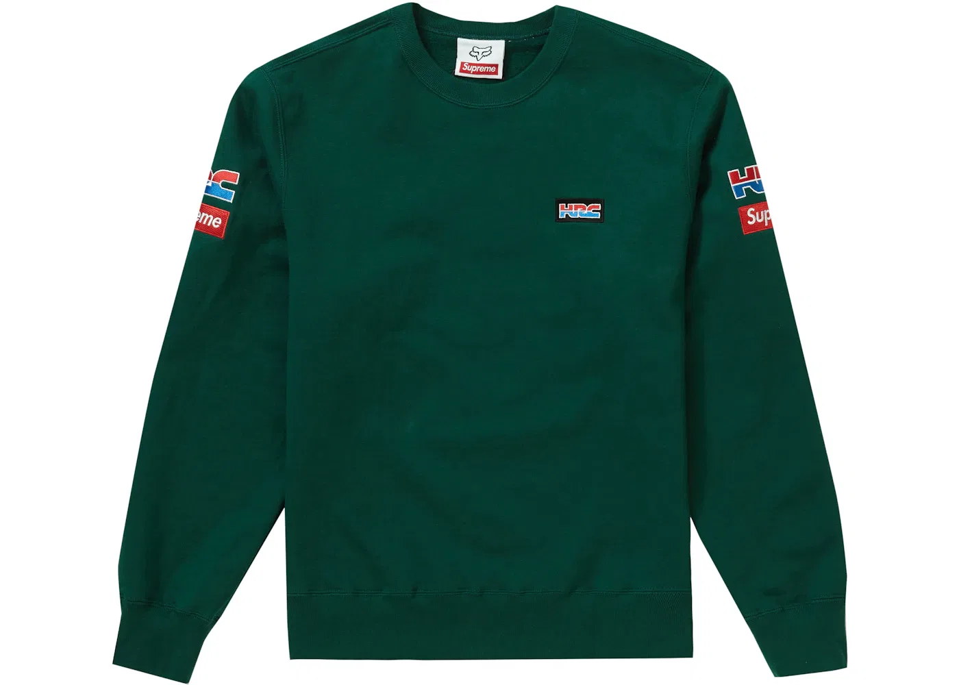 Мужской свитшот с длинным рукавом Supreme Honda Fox Racing Crewneck, Dark Green