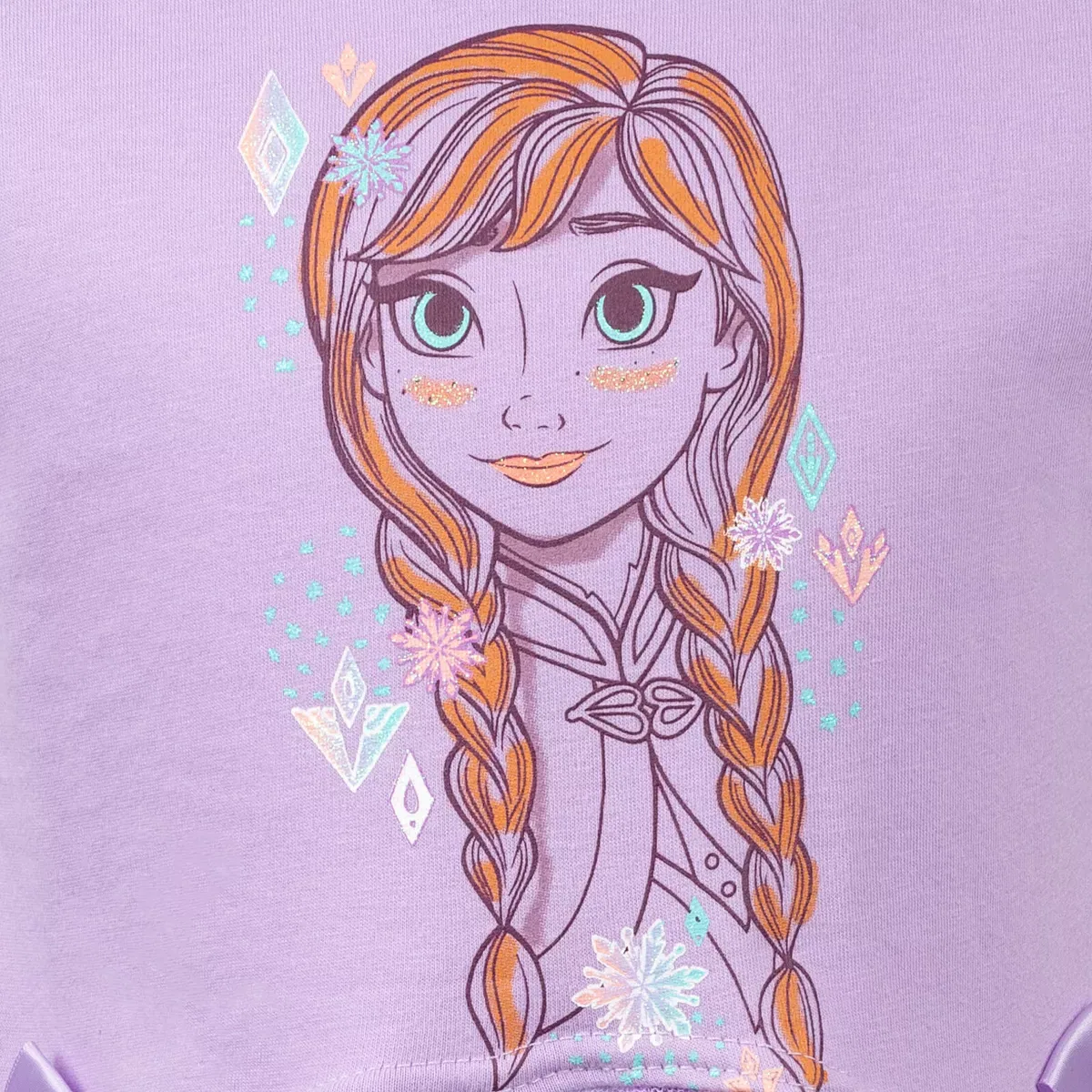 Детское платье для девочек с принтом Frozen Elsa Disney, Purple — фото 3
