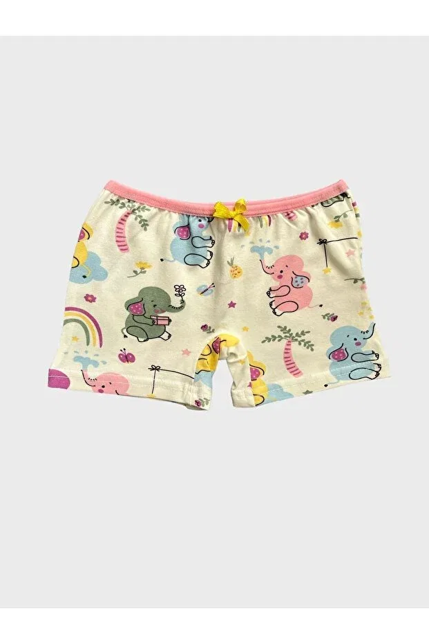 Детское для девочек белье с принтом Elephant Pattern Elmas Kids, White — фото 4