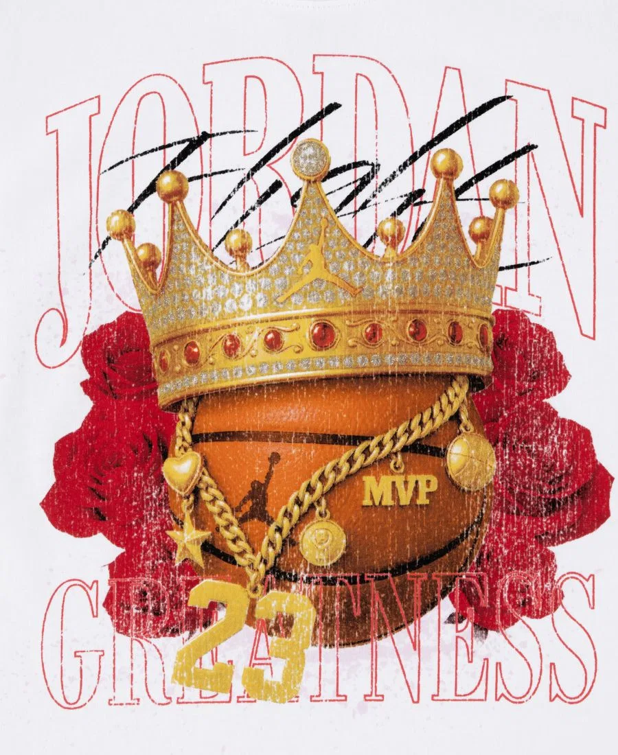 Футболка с принтом Greatness Crown Jordan, White — фото 3