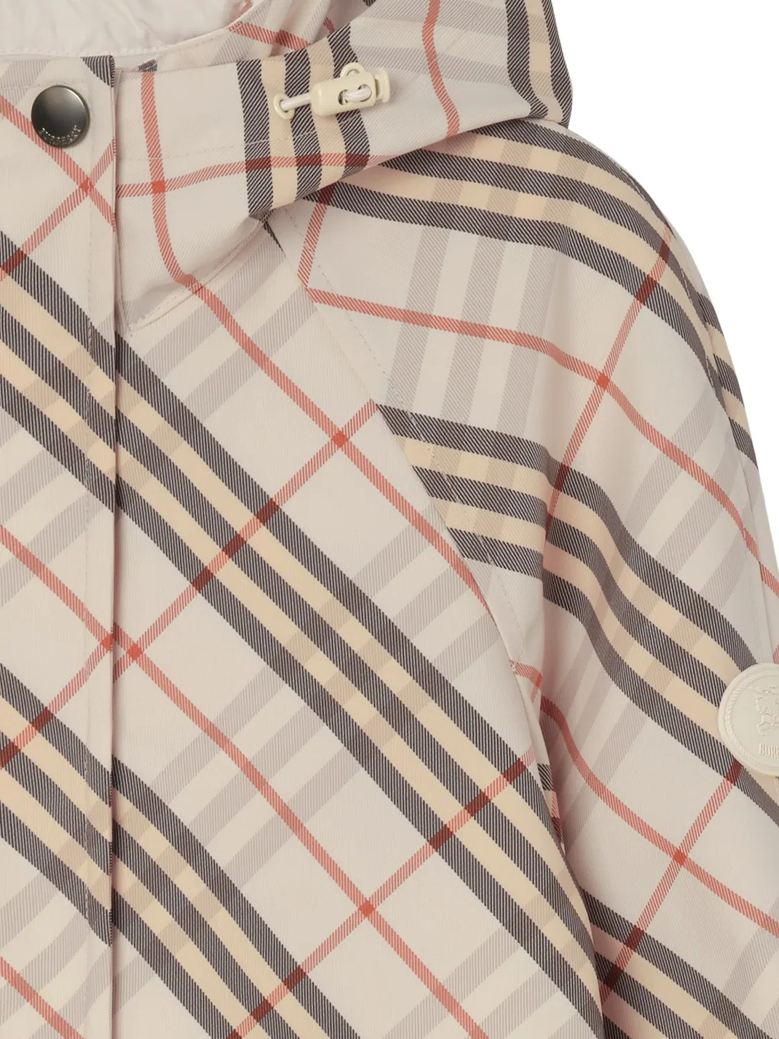 Куртка двусторонняя с капюшоном, твилл/нейлон Burberry, нейтральные — фото 2