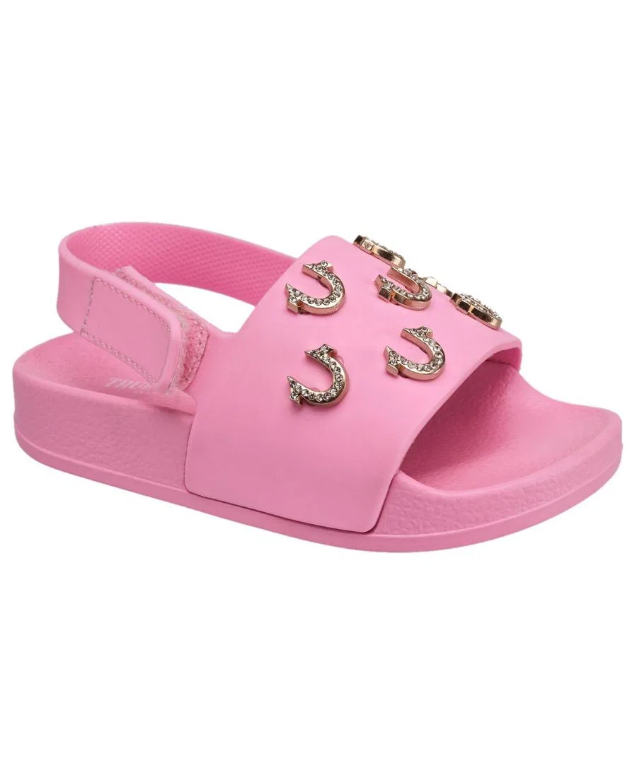 Сандалии с блестящим логотипом Kash Bling Horseshoe True Religion, Blush