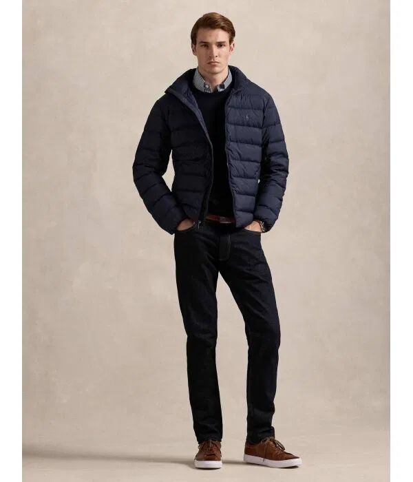 Мужская стеганая куртка-пуховик Polo Ralph Lauren, Blu Marino — фото 2