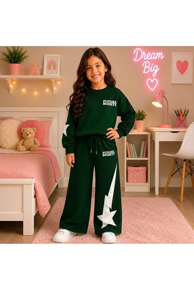 Детский комплект для девочек хлопковый Fil Kids, Green