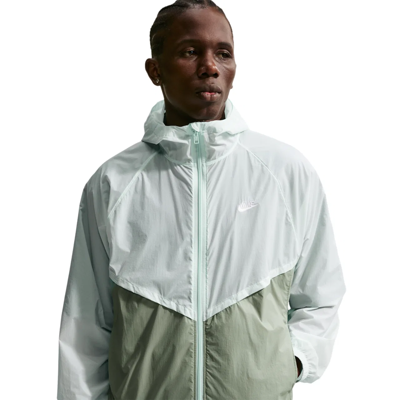 Мужская куртка Windrunner Nike, цвет Barely Green/White/Jade Horizon