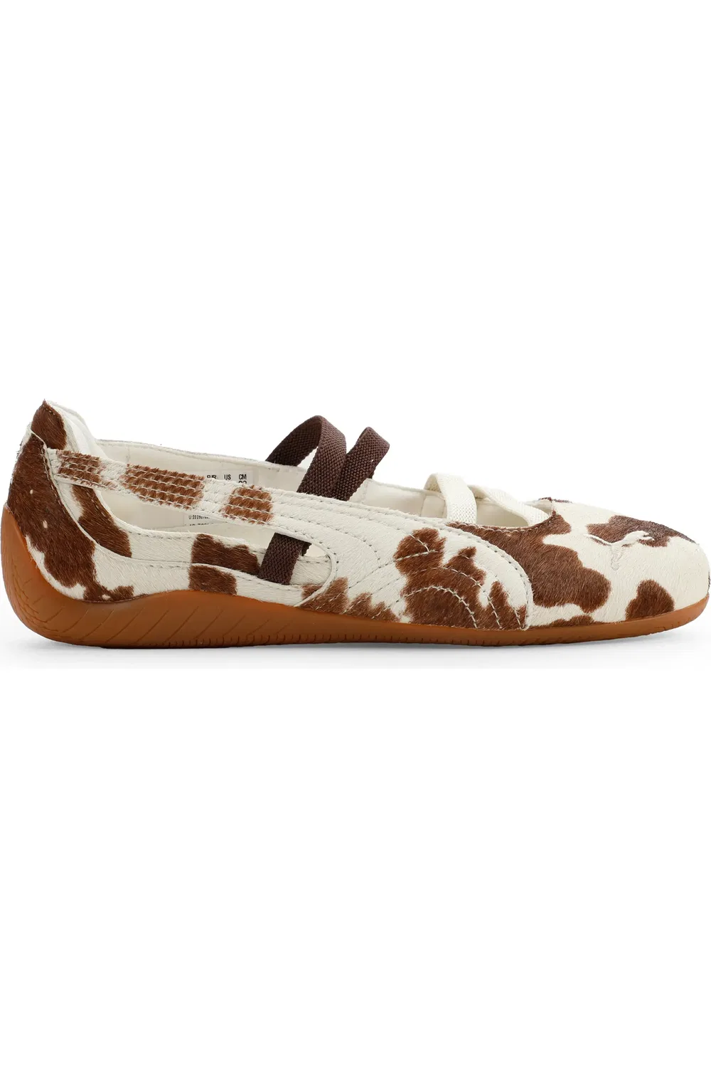 Детские кеды балетки с коровьим принтом Speedcat PUMA, Chocolate Brown/Warm White — фото 2