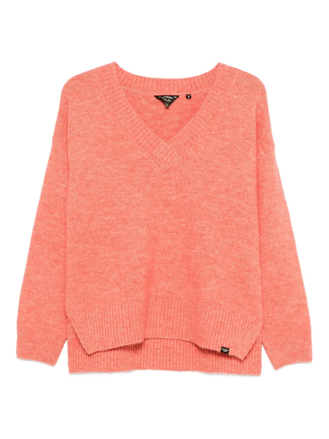 Свитер с V-образным вырезом Superdry, розовый