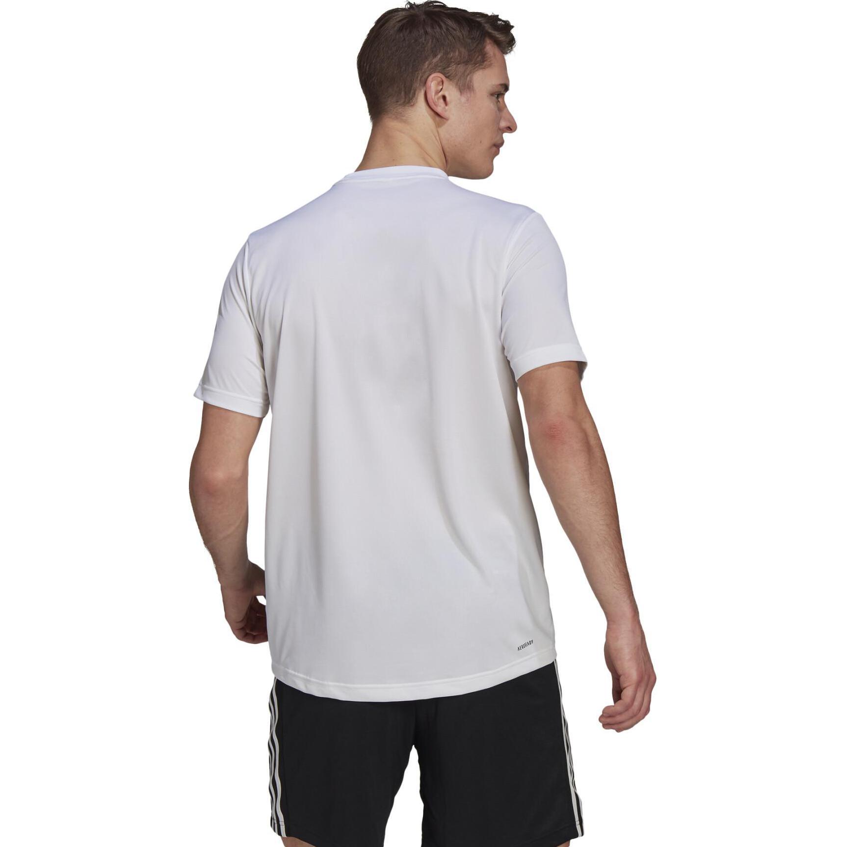 Футболка Adidas Aeroready Designed To Move Sport, белый — фото 4