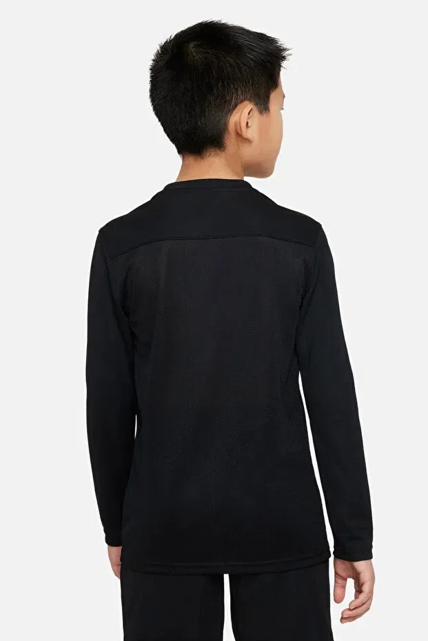 Детская футболка с длинным рукавом Dri-Fit Park VII Kids Black Nike, Черный — фото 2