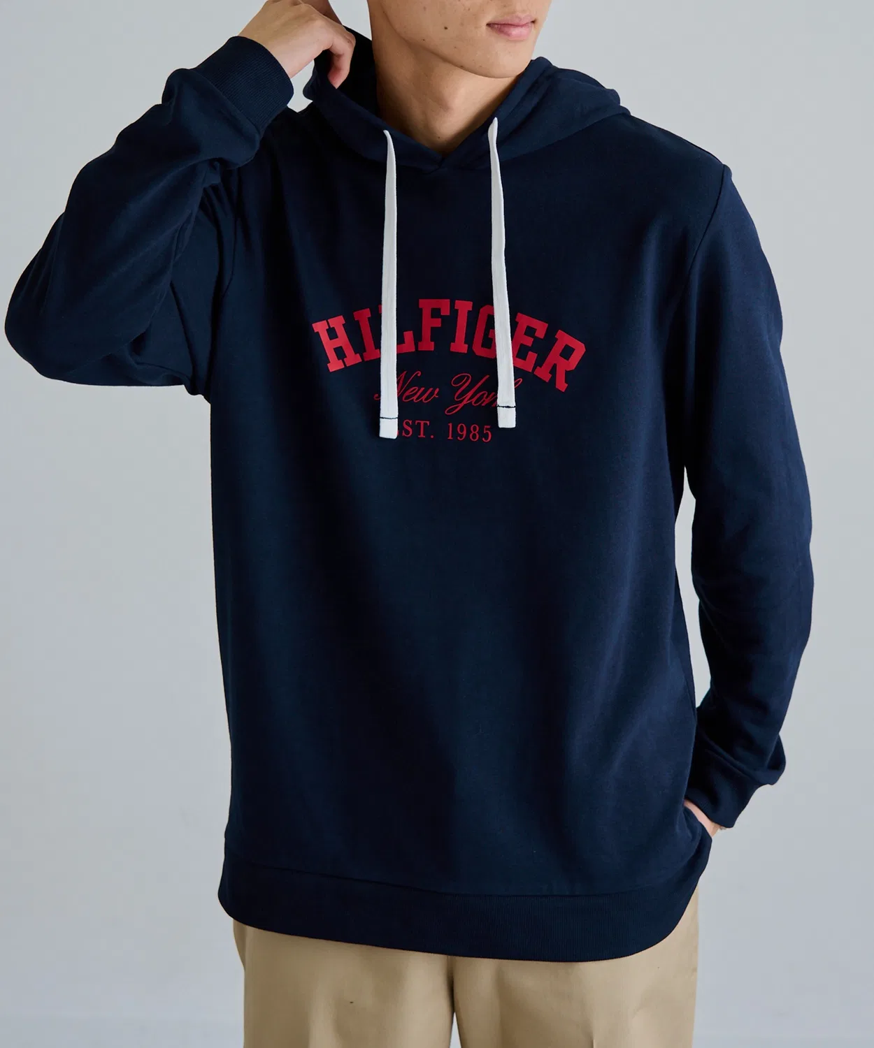 Мужское худи с длинным рукавомTOMMY HILFIGER 09T4449, Navy — фото 2