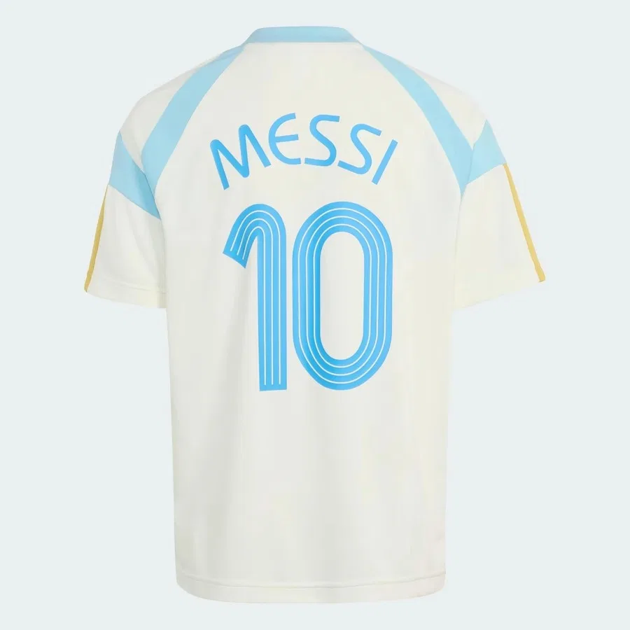 Детская футболка свободного кроя с круглым воротом Messi House Of Tiro adidas, Синий — фото 2