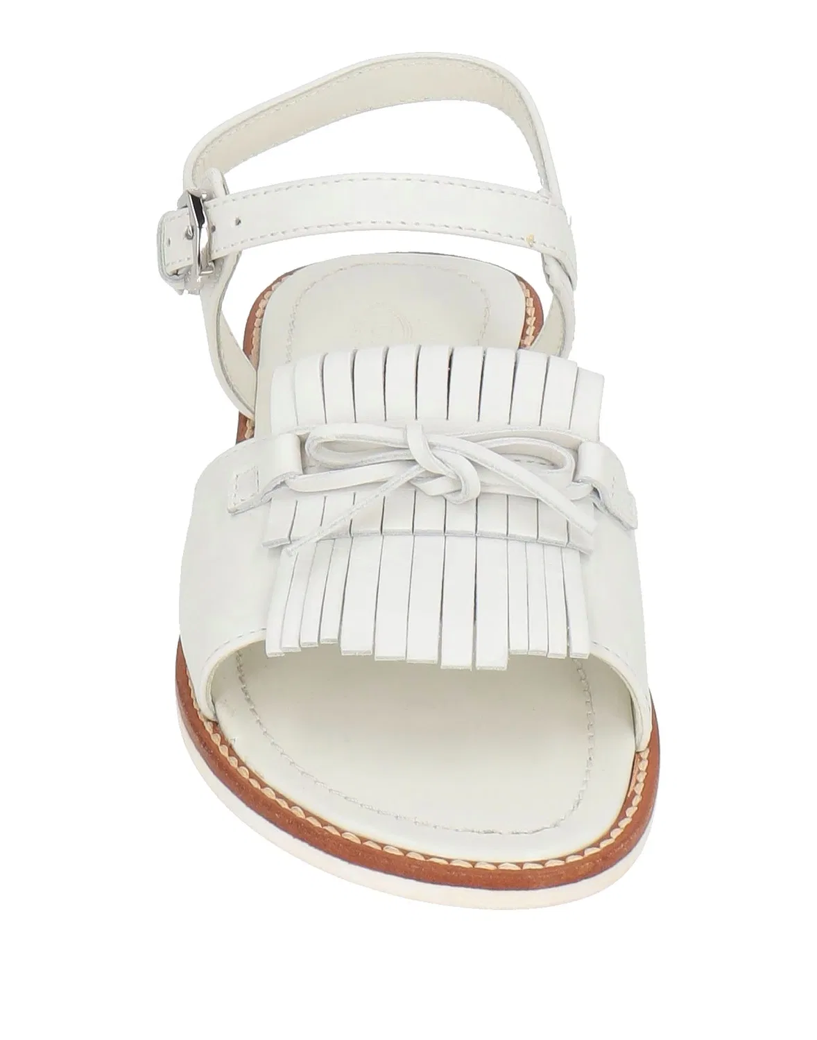 Детские сандалии для девочек с бахромой и бантом Tod'S, белый — фото 4