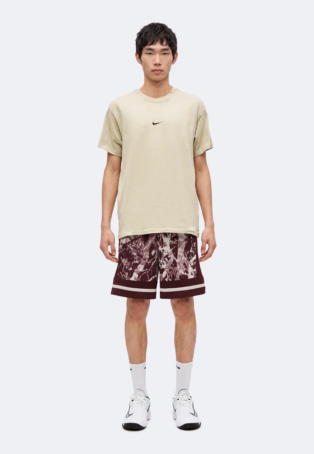 Футболка с принтом Tee m90 summit court Nike Performance, Desert Khaki — фото 2