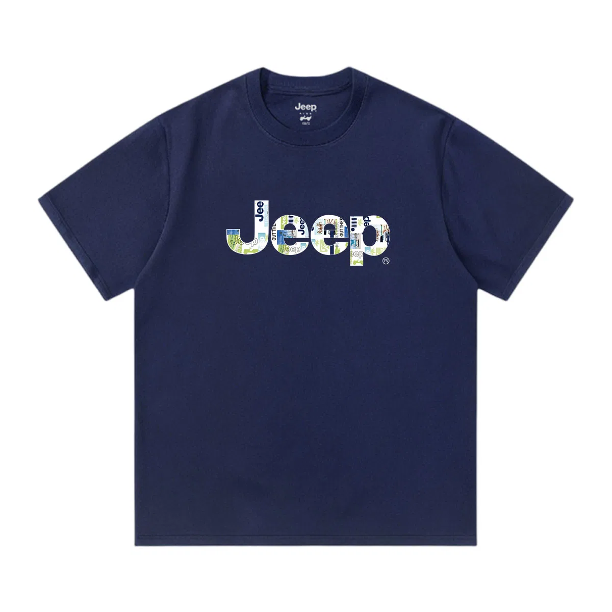 Детская футболка с круглым вырезом Jeep Grade School T Shirts Crew Neck Moderate, Navy Blue