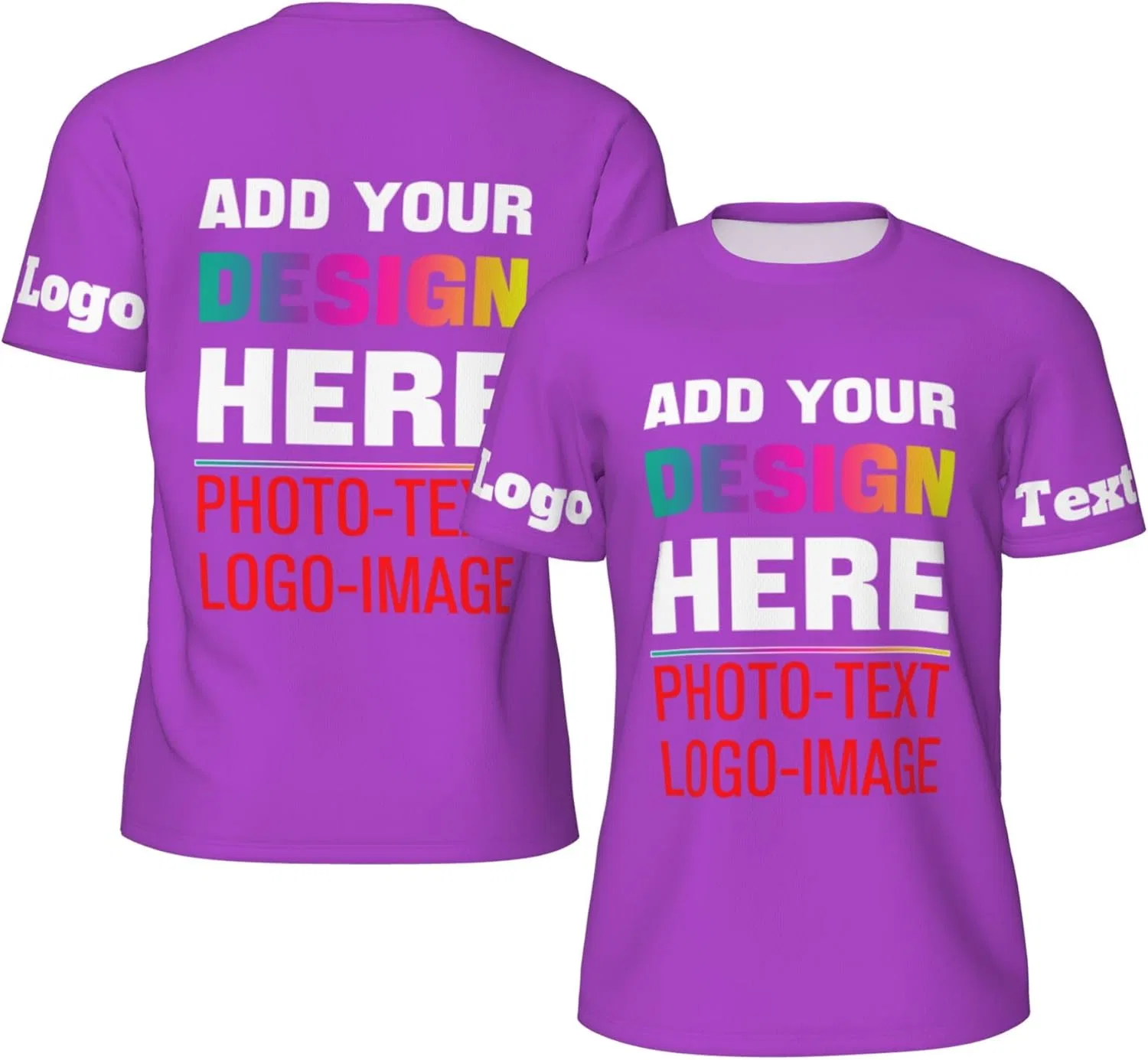 Женская футболка с принтом Letter Print Custom T-Shirt, Medium Purple
