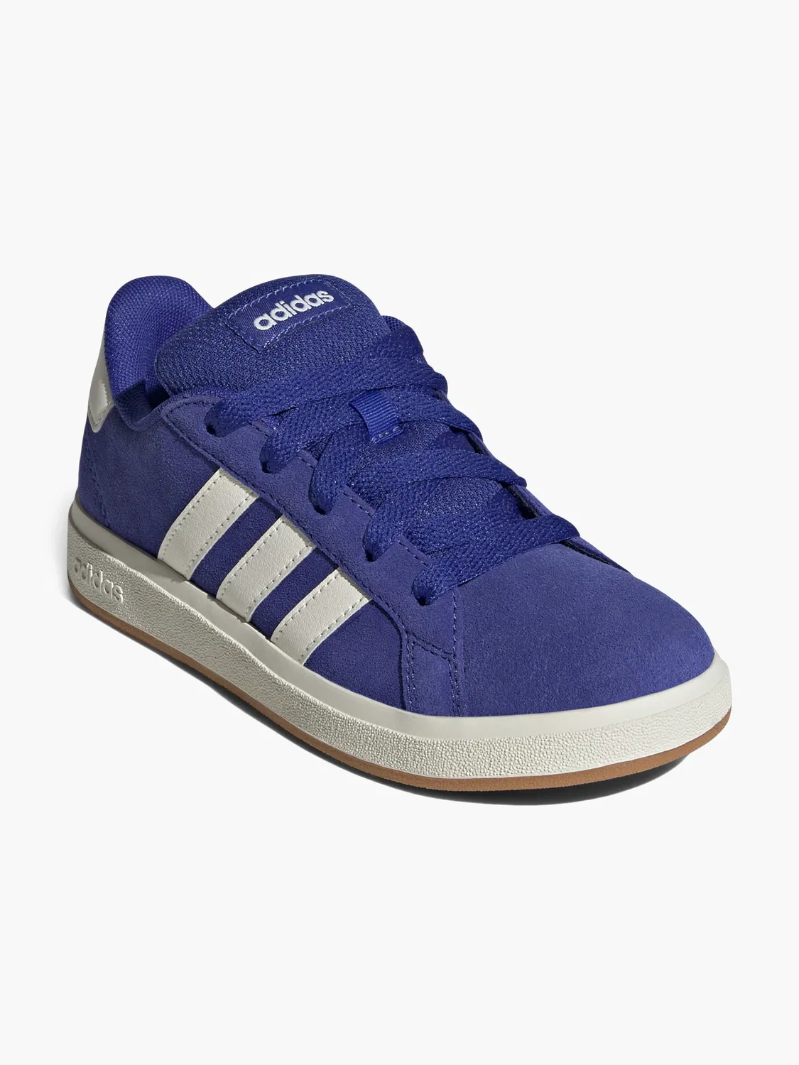 Детские кожаные кроссовки Adidas Grand Court 00S K, синий — фото 2