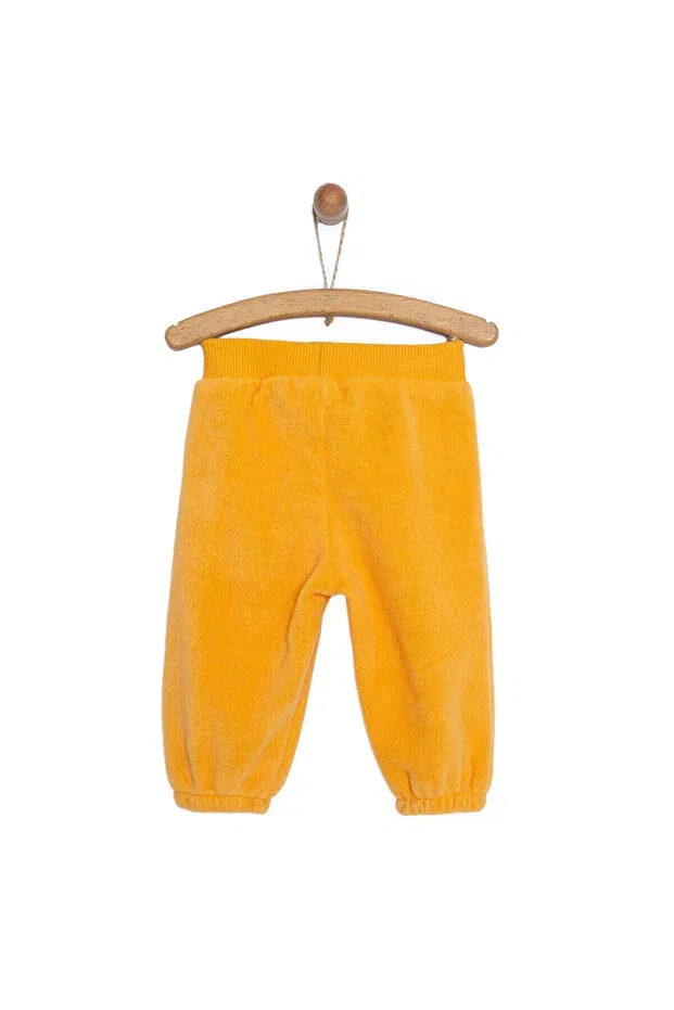 Детские брюки для мальчиков из флиса с резинкой на щиколотке Ebebek Hello Baby, Dark Yellow — фото 2