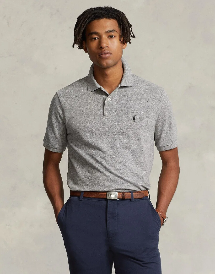 Рубашка Polo Ralph Lauren серого цвета — фото 3