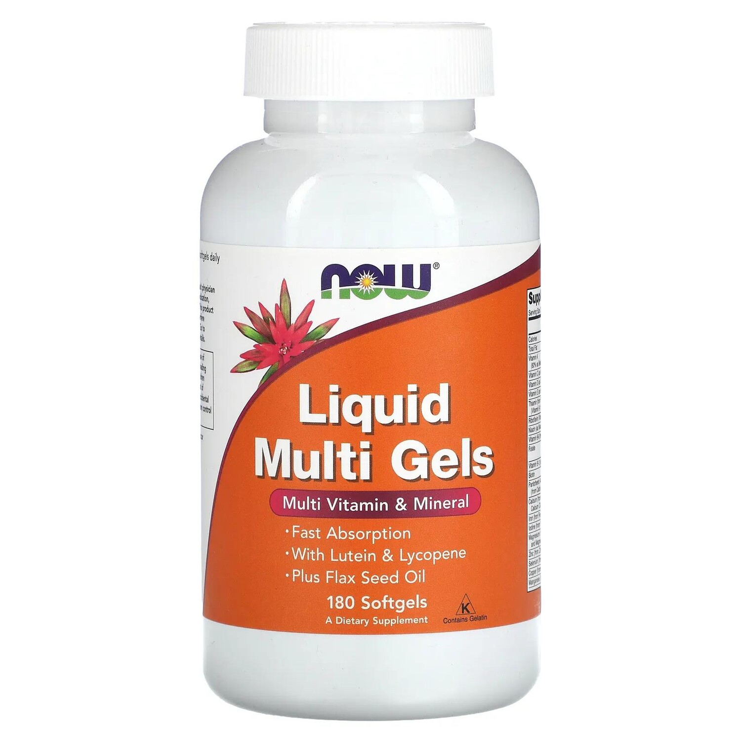 

Now Foods Жидкие мультивитамины в капсулах 180 желатиновых капсул