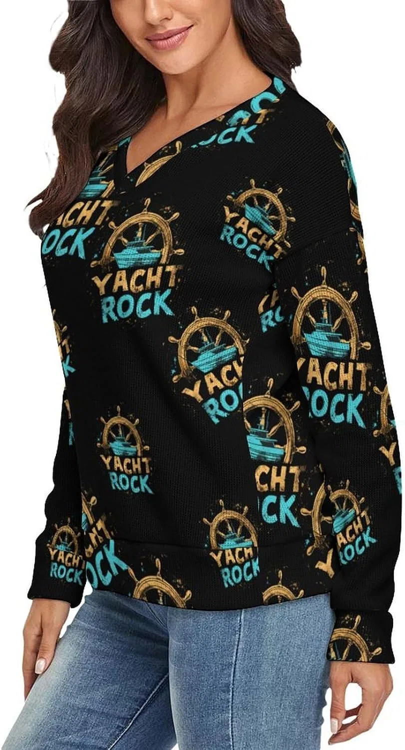 Женский свитер с V-образным вырезом Yacht Rock Pullover — фото 2