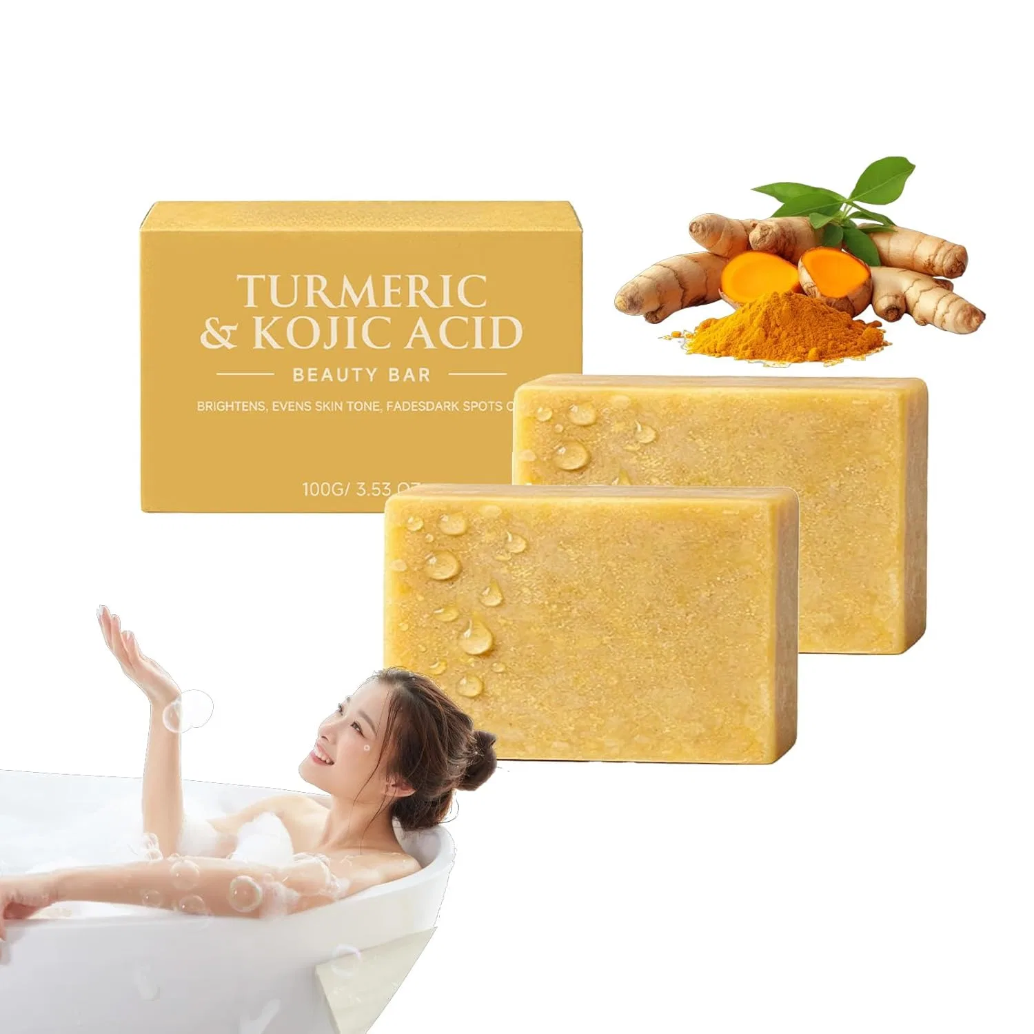 Твердое мыло Kurkuma Glow Soap Bar, 2 шт., SHEHABOR, 100 г