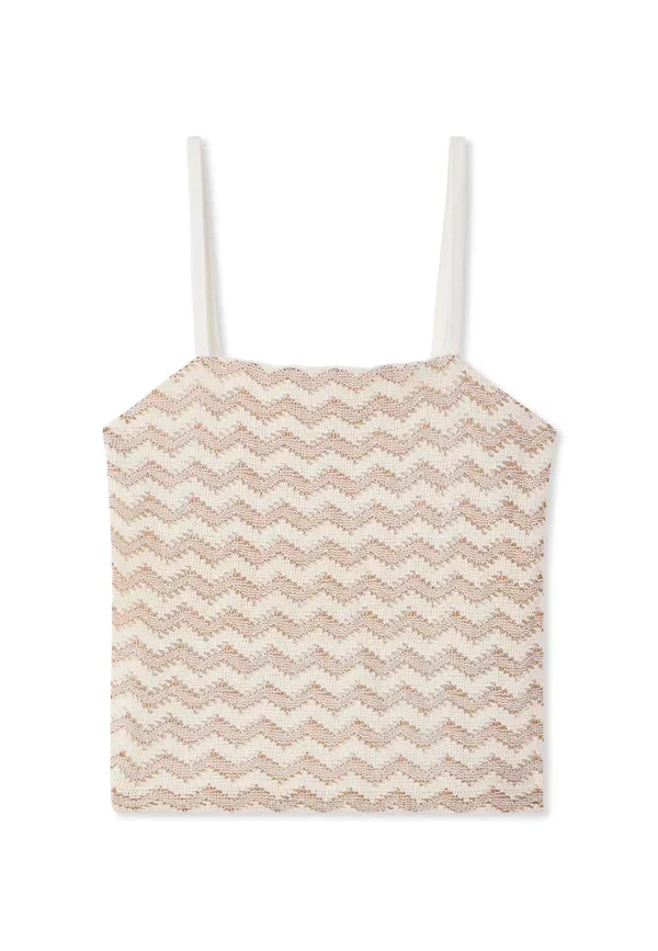 Топ макраме Terranova, Beige, бежевый