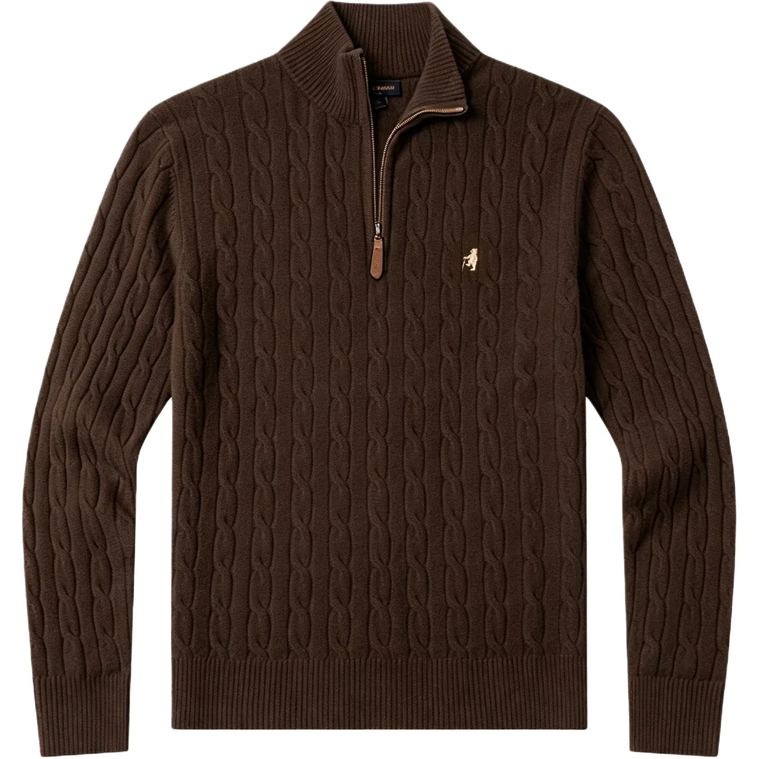 Детский свитер с длинным рукавом American Old Money Style Collection Timeless Preppy Style Winter Teenie Weenie Men, Coffee Brown