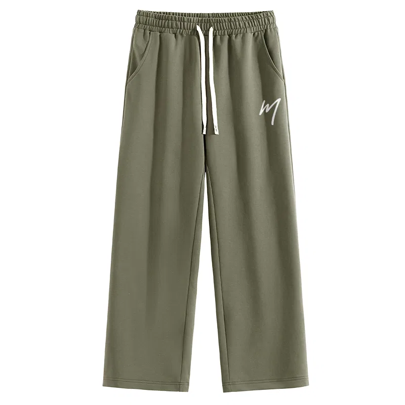 Детские брюки прямого кроя из трикотажа MINISO, Palm Green