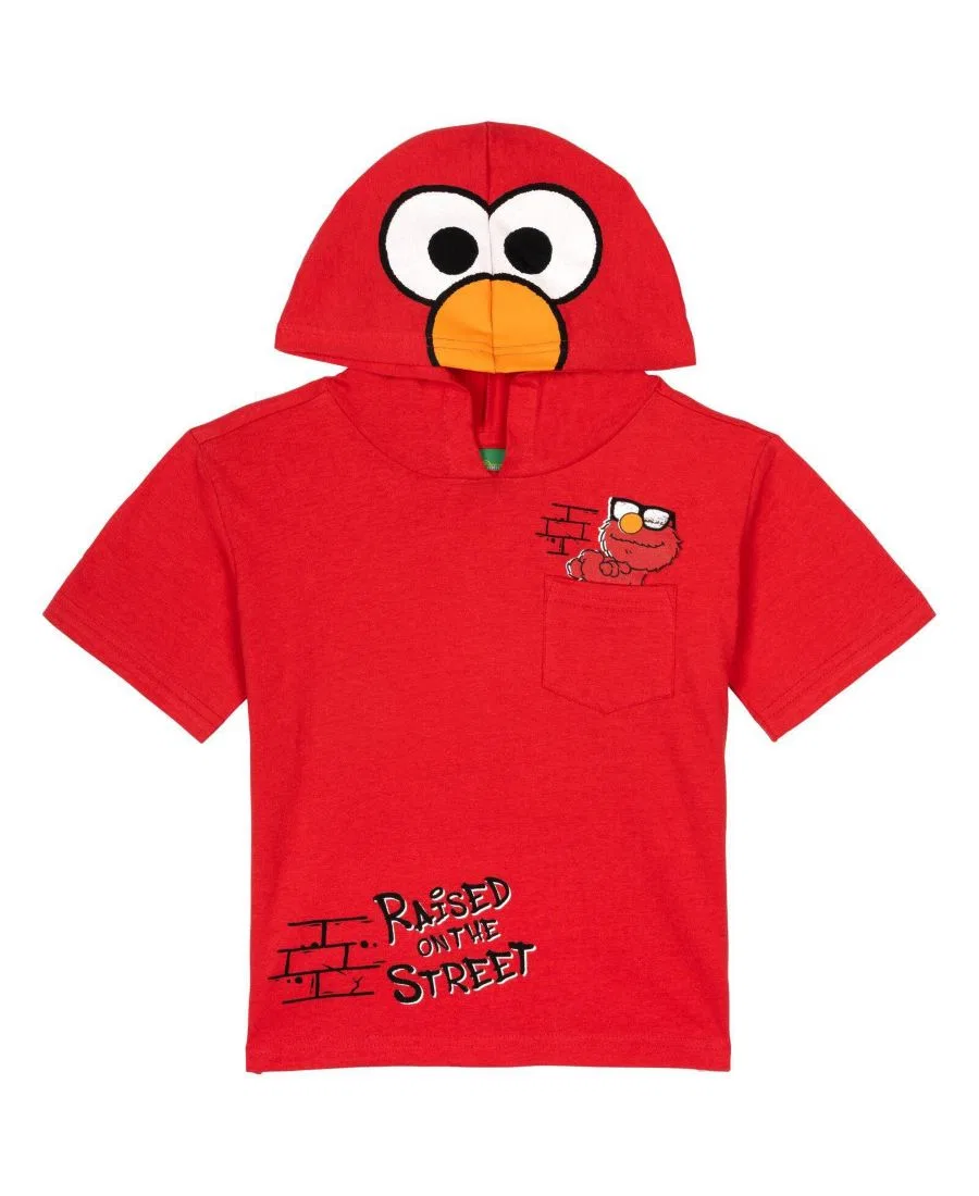 Худи-футболка с капюшоном Sesame Street, Elmo Red