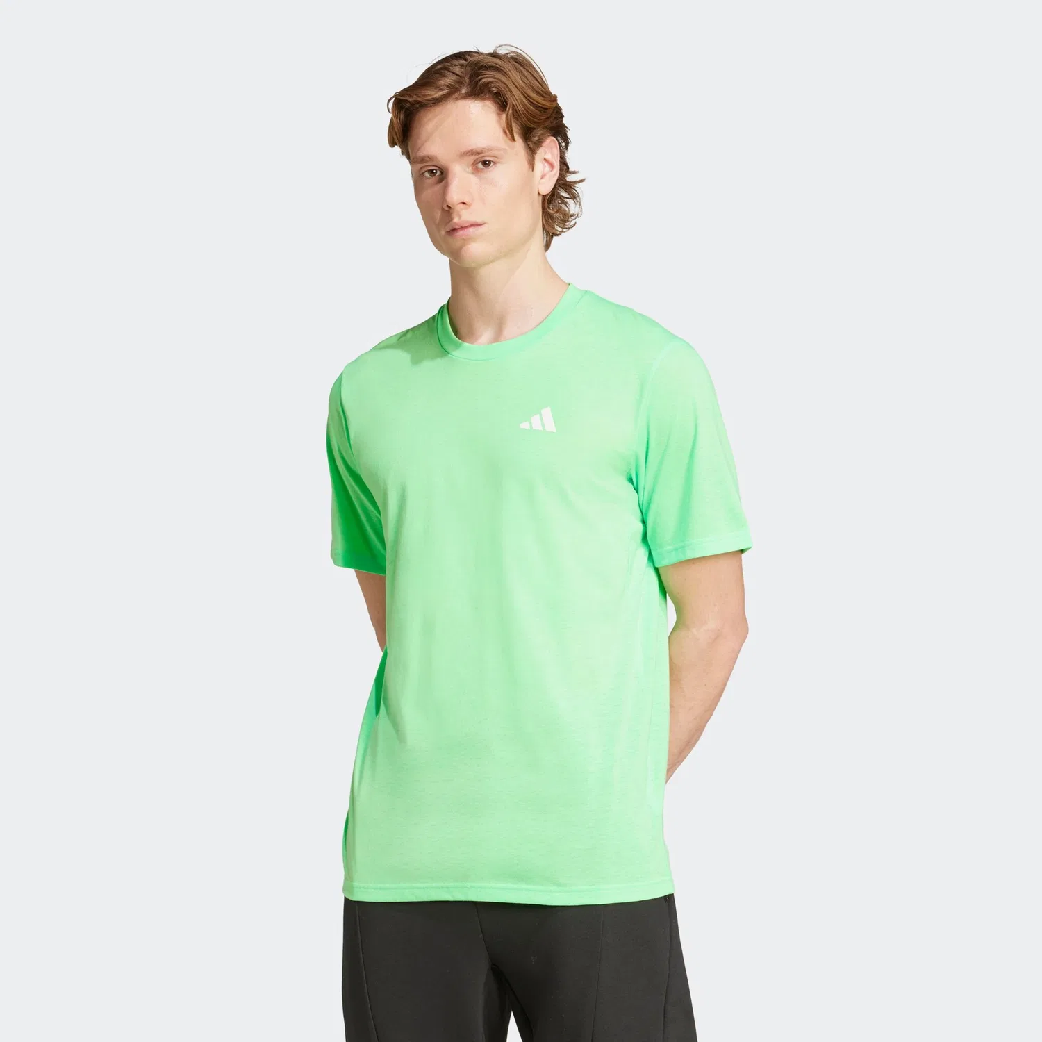 Мужская футболка свободного кроя Adidas Performance, Lime Burst/White