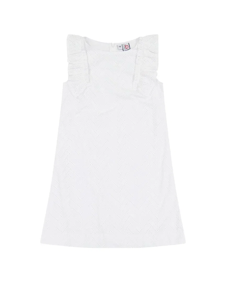 Детское платье для девочек с принтом Busy Bees Party Dress, White — фото 2