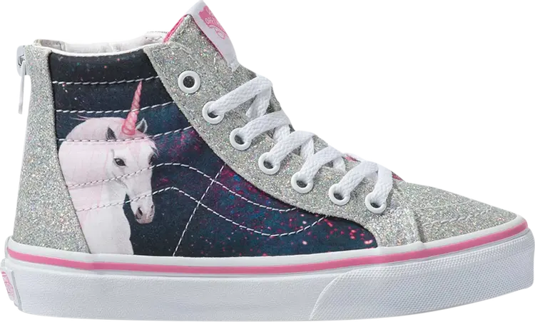 

Кеды Vans Sk8-Hi Zip Kids Digi Unicorn, серебряный, Серый, Кеды Vans Sk8-Hi Zip Kids Digi Unicorn, серебряный