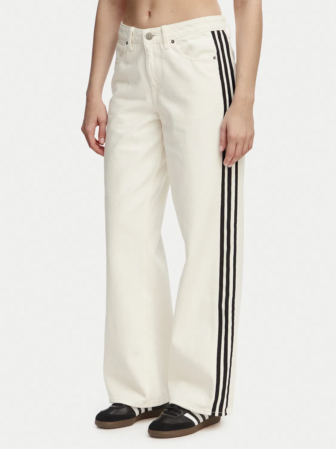 Женские джинсы свободного кроя Firebird Adidas, бежевый