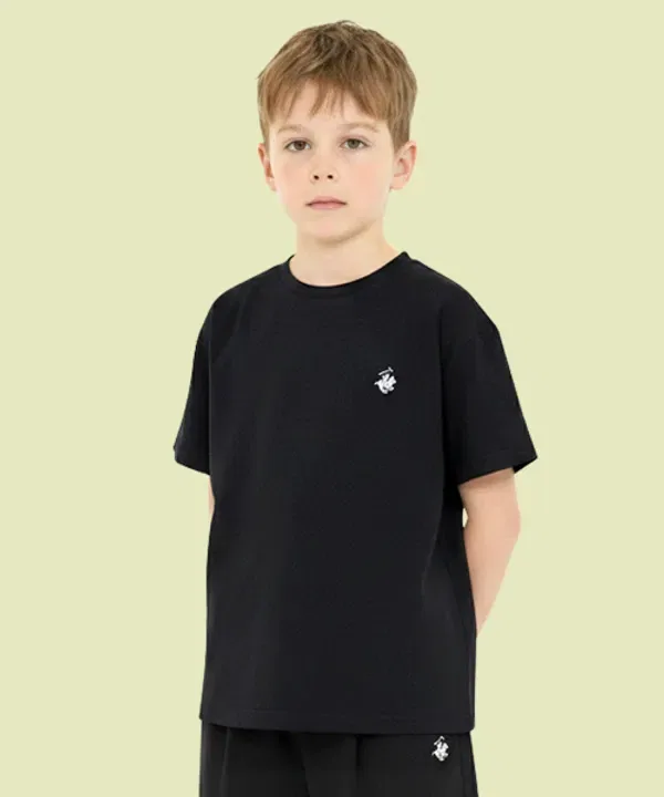 Футболка с коротким рукавом, City, Beverly Hills Polo Club Kids, черный